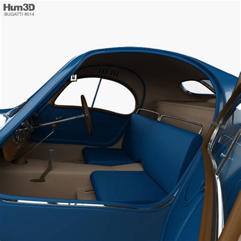 Bugatti Type 57SC Atlantic with HQ interior 1936 3D model - Vehicles on Hum3D