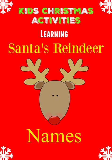 Who will be pulling Santa's Sleigh? Learning Reindeer Names