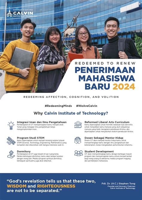 Penerimaan Mahasiswa Baru - Calvin Institute of Technology