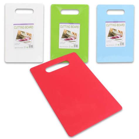 Wholesale 11.25" Plastic Cutting Board w/Handle - Assorted