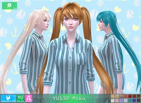 Hairstyle(Free) | Sims 4 anime, Sims 4, Sims hair