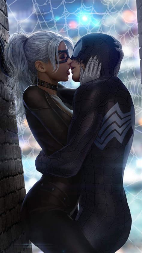 Venom and Batgirl Kiss iPhone Wallpaper - iPhone Wallpapers | Black cat ...