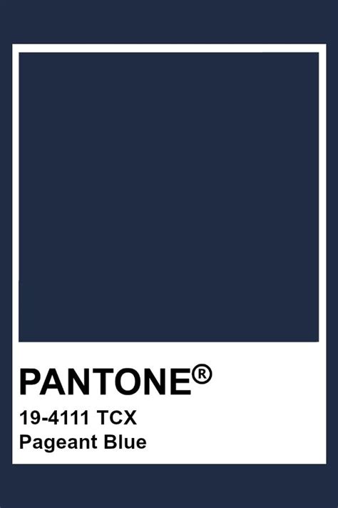 PANTONE 19-4111 TCX Pageant Blue #pantone #color #darkblue | Pantone color chart, Pantone colour ...