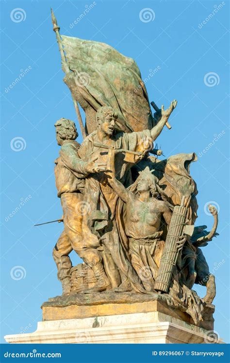 Heroic Bronze Statues in Front of Capitoline Hill Museum Stock Image - Image of blue, classical ...