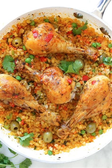 Skillet Cauliflower "Arroz" Con Pollo Recipe | Skinnytaste