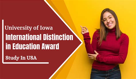 International Distinction in Education Award at University of Iowa, USA