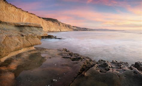 Torrey Pines Sunset panorama Photograph by William Dunigan