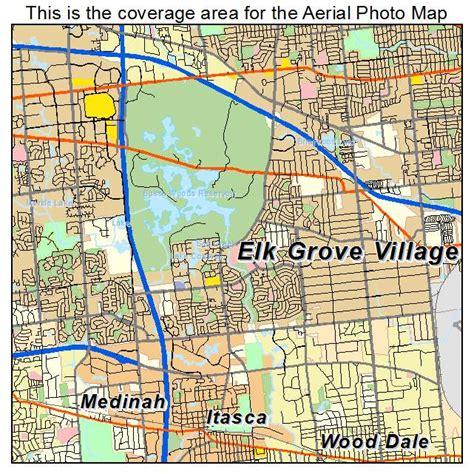 Aerial Photography Map of Elk Grove Village, IL Illinois