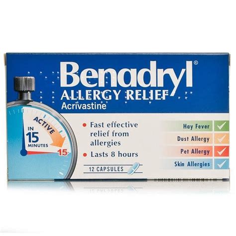 BENADRYL Allergy Relief - 12 Capsules