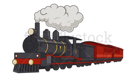 Steam Train Cartoon Vector Clipart - FriendlyStock