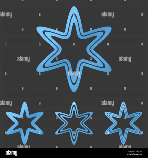 Blue line star logo design set Stock Vector Image & Art - Alamy