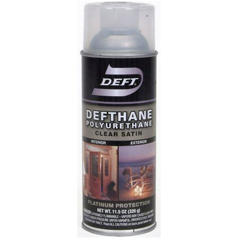 Deft Defthane Interior Exterior Clear Polyurethane Satin Spray, 11.5 ...