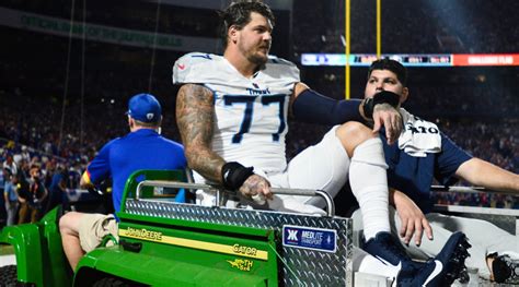 Taylor Lewan: Titans OL Carted off Field With Injury Against Bills ...