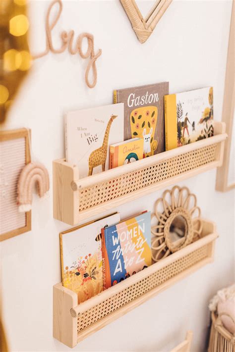 D.I.Y. Cane Book Shelf - Flisat Ikea Hack - Kate Nelle | Bookshelves kids, Nursery bookshelf ...