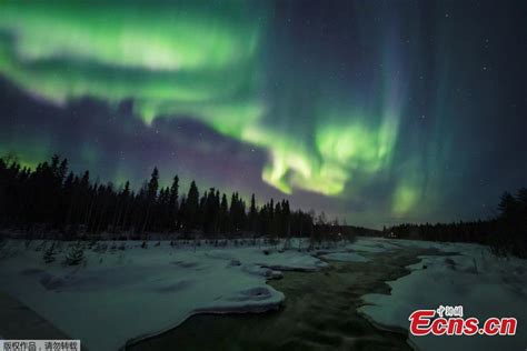 Aurora seen in sky in Finland