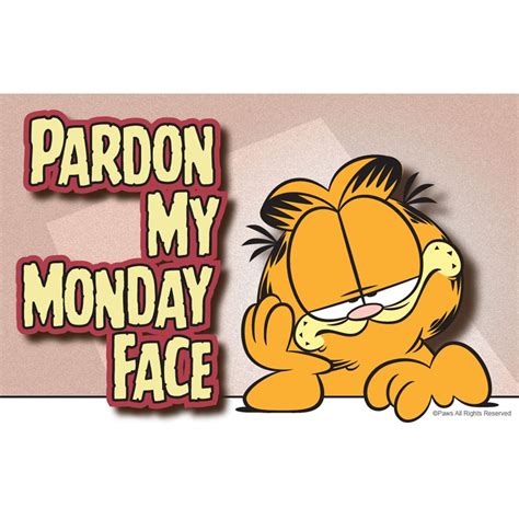 Pardon my Monday face | Monday face, Garfield quotes, Garfield