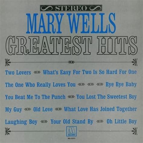 Mary Wells - Greatest Hits Lyrics and Tracklist | Genius