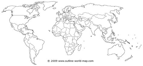 World Political Map Black And White A4 Size - United States Map