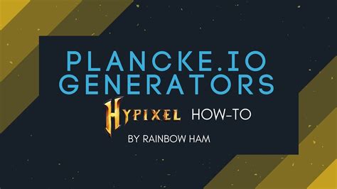 Hypixel How To | Plancke Generator - YouTube