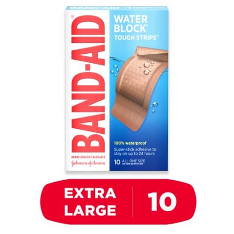 Band-Aid® Waterproof Tough Strips Extra Large Bandages, 10 ct - Smith’s Food and Drug