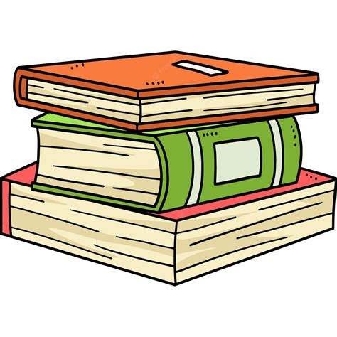 Premium Vector | This cartoon clipart shows a books illustration