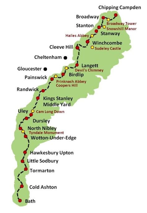 Itinerary Cotswold Way - Walking the Cotswold Way