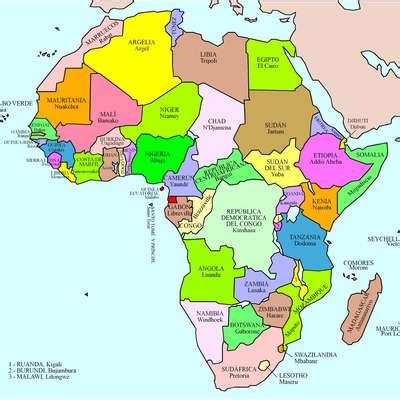 North Africa Map With Capitals - Table Rock Lake Map