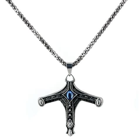 24 Pcs/Lot Jewelry Bloodborne Pendant Necklace Personal Badges Sword Hunter Cross Medal Fashion ...