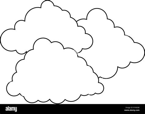 Cloudy weather icon. Outline illustration of cloudy weather vector icon for web Stock Vector ...