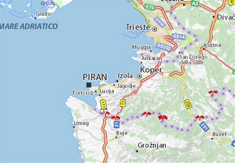 MICHELIN Izola map - ViaMichelin