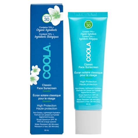 Coola Suncare Classic Face Organic Sunscreen Lotion SPF 30 - Cucumber 50ml