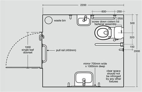 Toilet plan, Hotel room design plan, Handicap bathroom