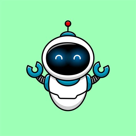 Cute Robot Cartoon Vector Icon Illustration. Science Technology Icon Concept Isolated Premium ...