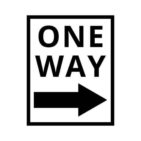 One Way Traffic Sign on Transparent Background 17178203 PNG