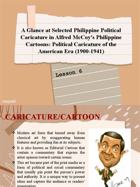 Lesson 6 A Glance at Selected Philippine Political Caricature in Alfred ...