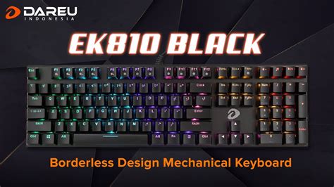 DAREU KEYBOARD EK810 BLACK l Borderless Gaming Keyboard - YouTube