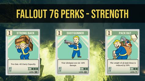 Fallout 76 Perk Cards Strength - YouTube