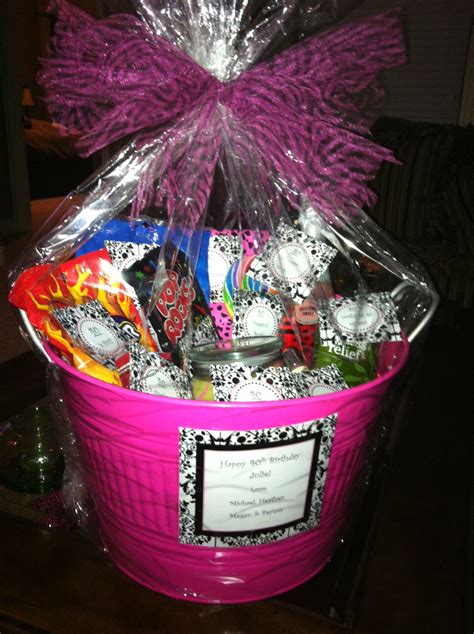 40 and fabulous basket | Birthday basket, 40th birthday parties, 40th birthday