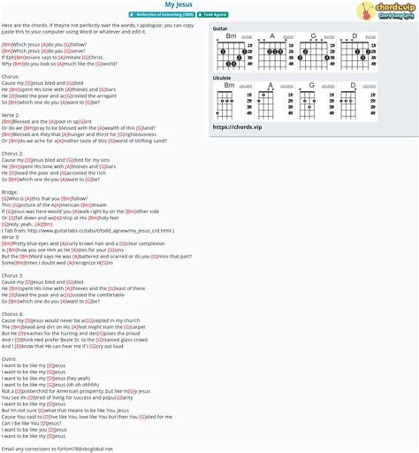 Chord: My Jesus - tab, song lyric, sheet, guitar, ukulele | chords.vip