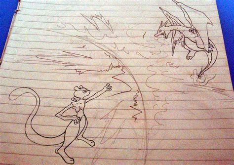 Mewtwo vs. Charizard by Kboomz on DeviantArt