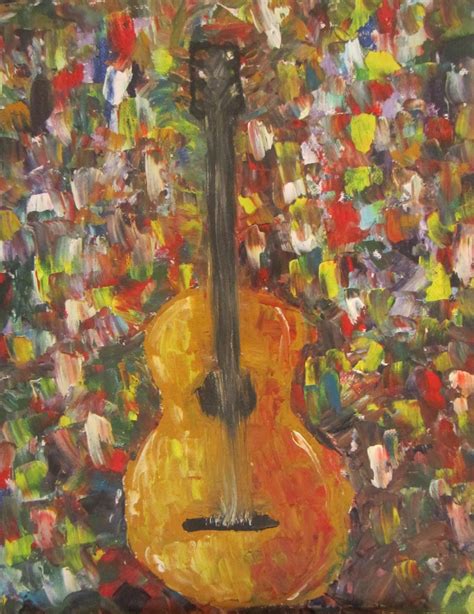 Oil Paintings by Maria J Jimenez : Abstract Spanish guitar