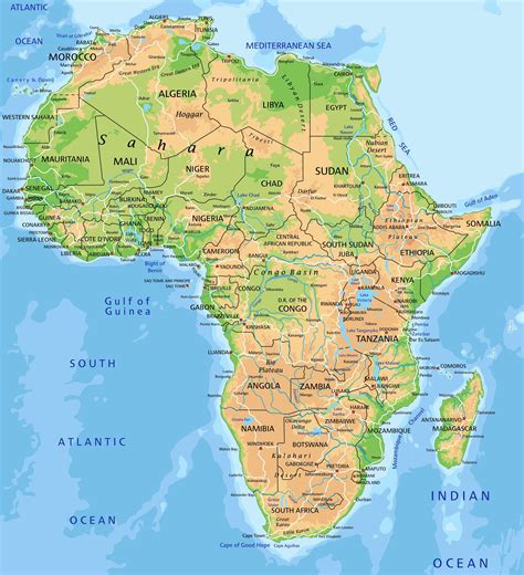 Map of Africa - Guide of the World