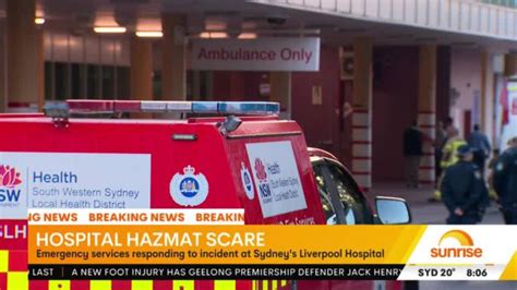 Emergency services respond to hazmat situation at Liverpool Hospital | 7NEWS