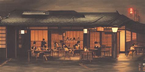 A Japanese cafe in the style of the Nighthawk | Stable Diffusion