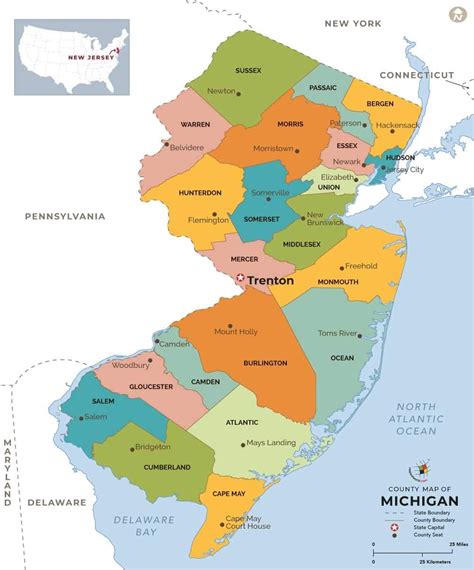 North Jersey Counties Map - Map Of West