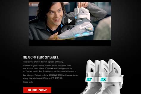 Marty McFly's Mythical Nike Mags Now Available at Auction on eBay - Racked