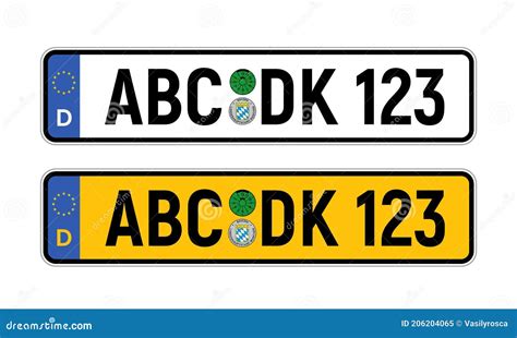 German Licence Plates Cartoon Vector | CartoonDealer.com #81893689