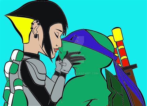 Leonardo and Karai kiss by wolfcute17 on DeviantArt