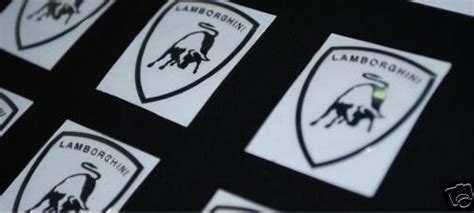 Lamborghini Metal Decal Emblem Sticker Set