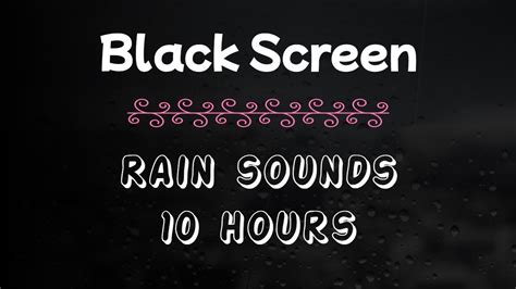 Black Screen 10 Hours ☔ Heavy RAIN Sounds for Sleeping | Studying, Relax, Meditation 98 - YouTube